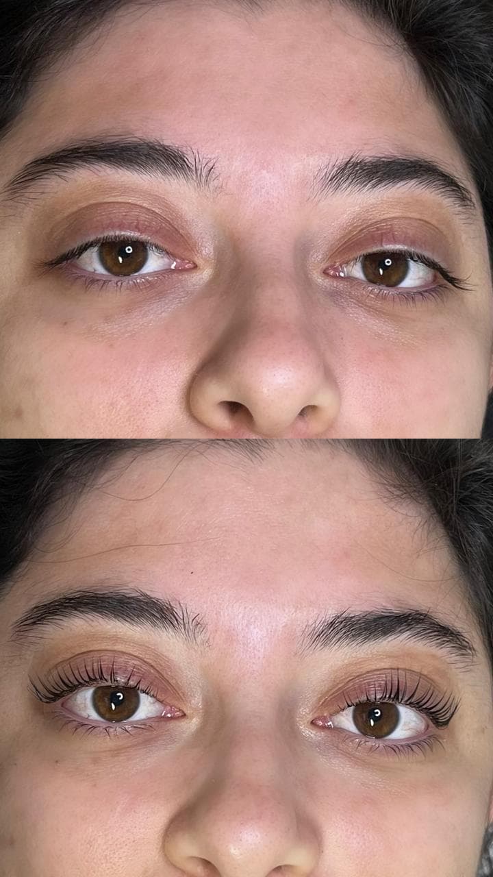 Antes e Depois Lash Lifting
